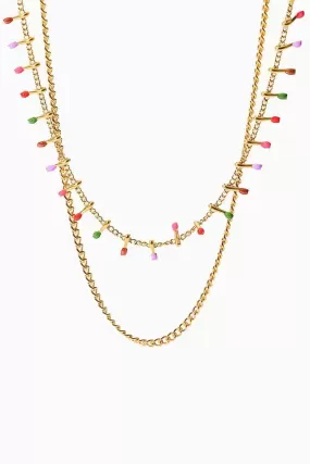 18K Gold-Plated Double-Layered Stainless Steel Necklace