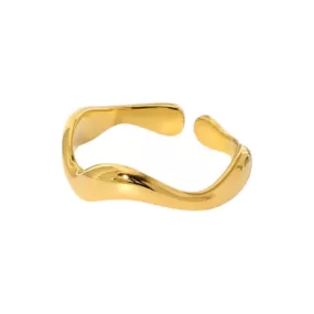 AMELIA WAVY STAINLESS STEEL RING