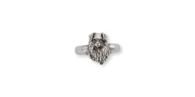 Australian Shepherd Ring Jewelry Sterling Silver Handmade Dog Ring AU8D-R