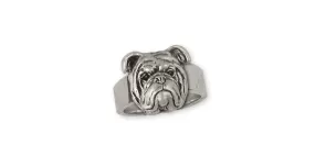 Bulldog Ring Jewelry Sterling Silver Handmade Dog Ring BD18-R