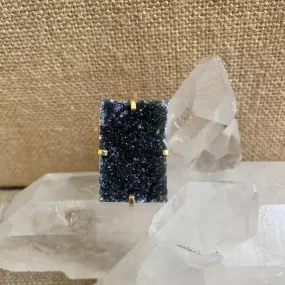 Druzy Rectangle Ring #43